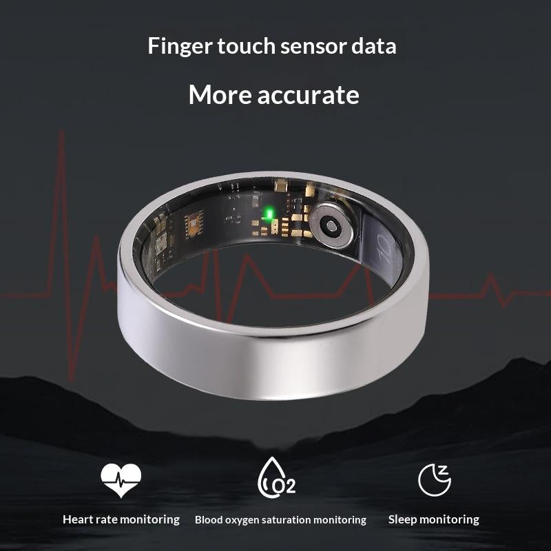 Smartcloud Innov Smart Ring R02 IP68 Waterproof Wearable Fitness Trackers for Women Men Couple Gift