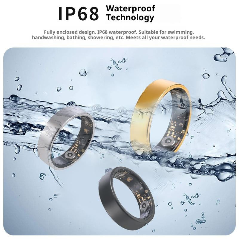 Smartcloud Innov Smart Ring R02 IP68 Waterproof Wearable Fitness Trackers for Women Men Couple Gift