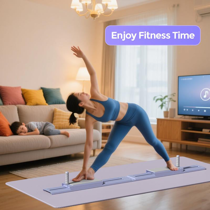 Multi-Functional Portable Pilates Studio: Foldable Plank Board & Ab Trainer with Elbow Support. Home Gym for Tummy Control & Glute Lift